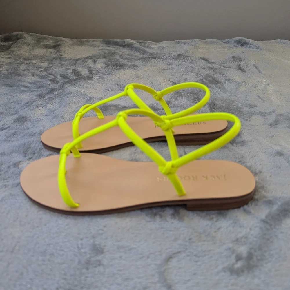 Jack Rogers Bea Neon Yellow‎ Strappy Sandals